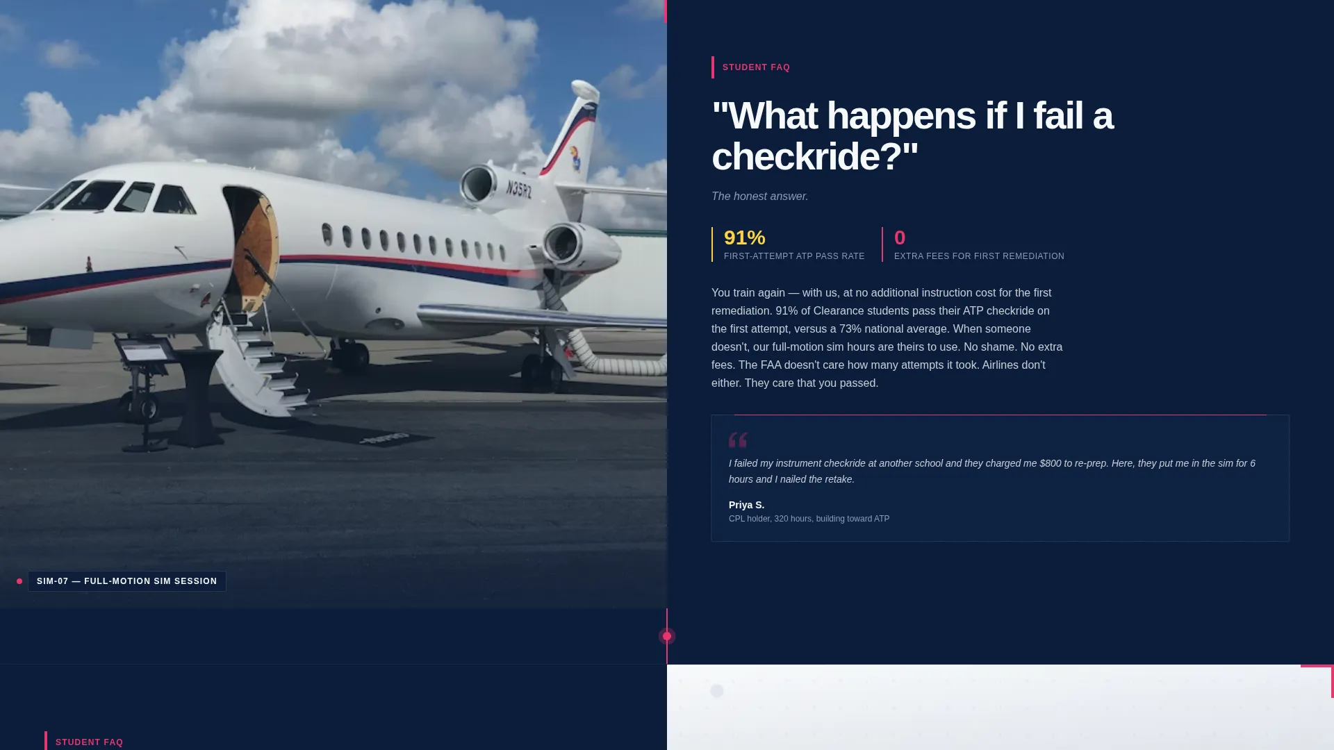 Commercial Pilot Training Landing Page Template