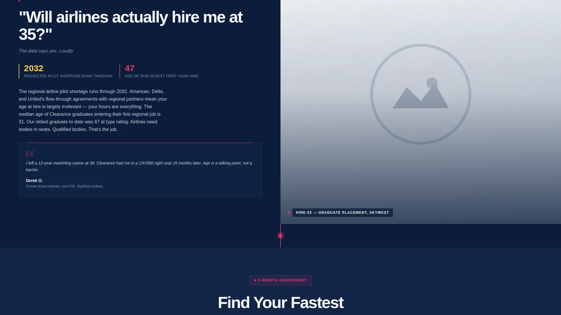 Commercial Pilot Training Landing Page Template