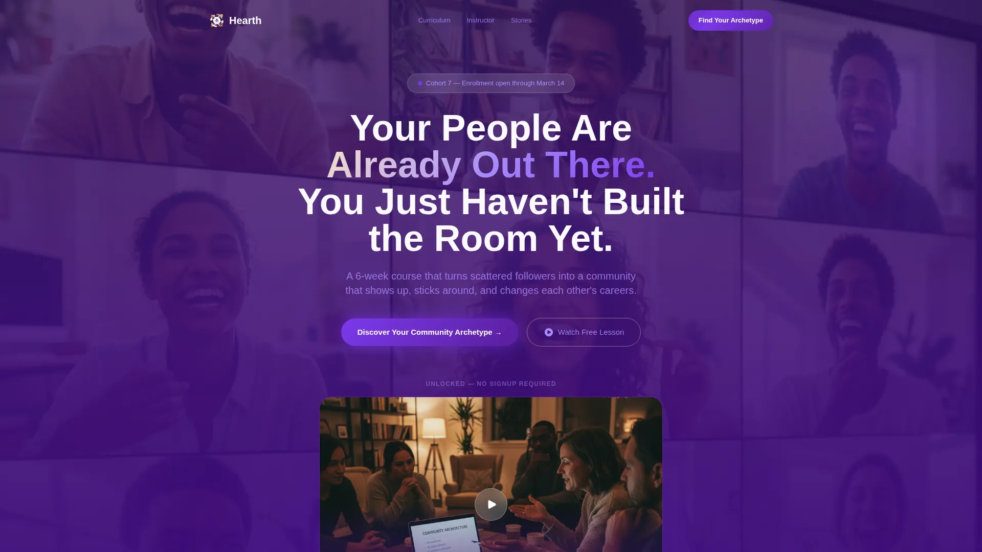Community Building Course Landing Page Template