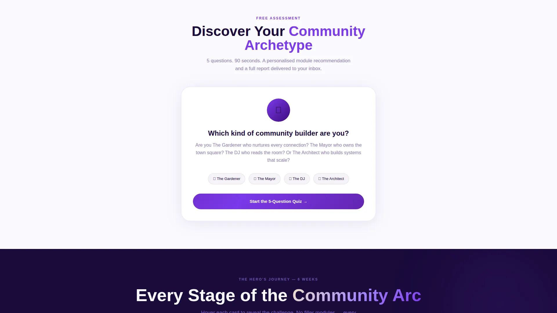 Community Building Course Landing Page Template