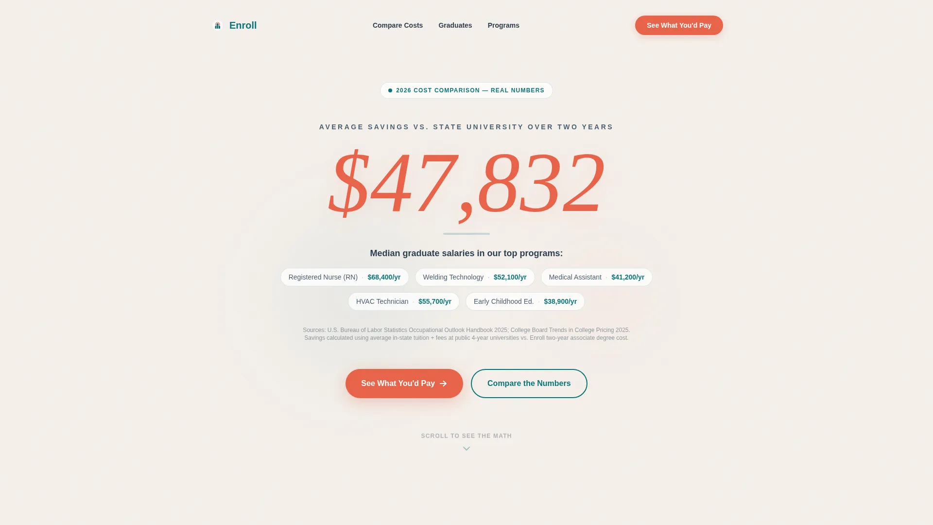 Community College Landing Page Template