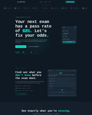 CS Exam Prep Comparison Table Landing Page