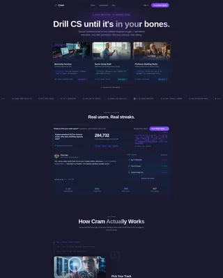 Computer Science Flashcard Landing Page Template