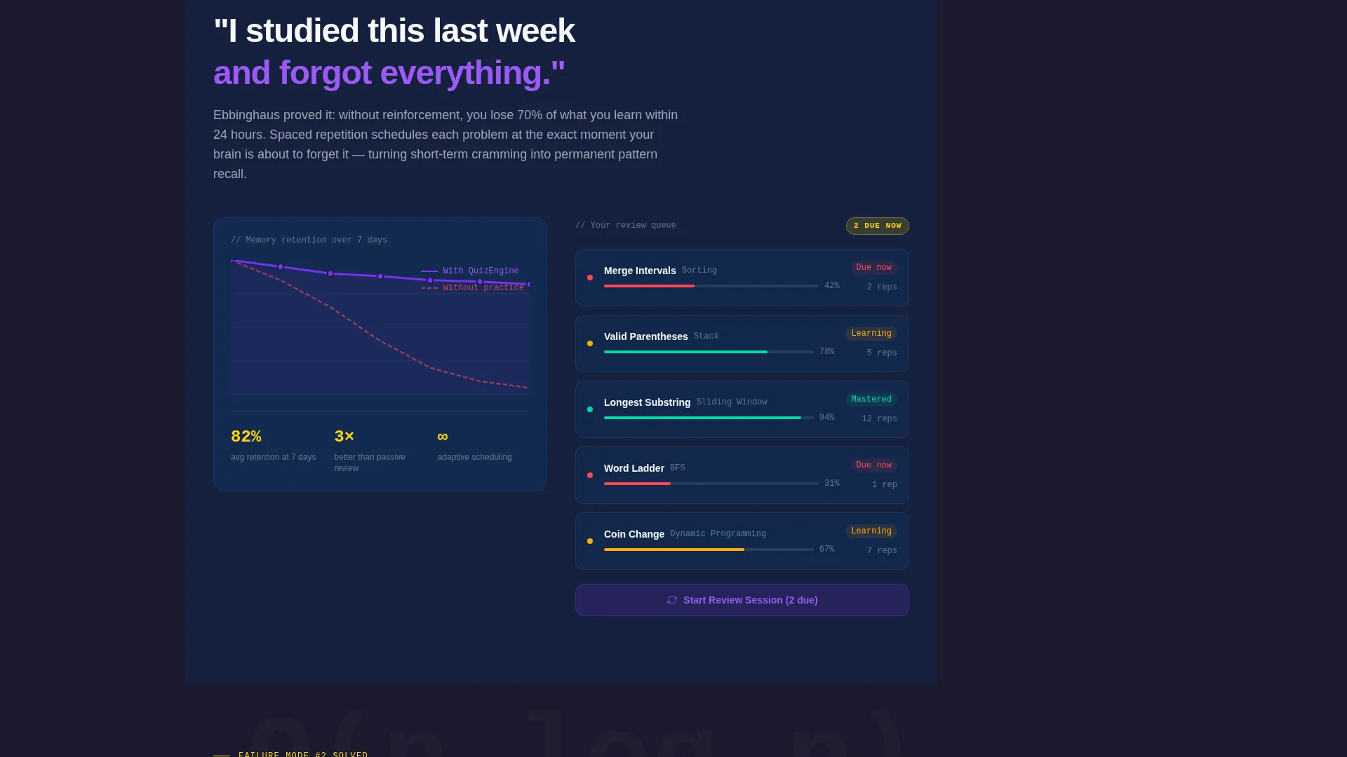 CS Practice & Quiz App Landing Page Template