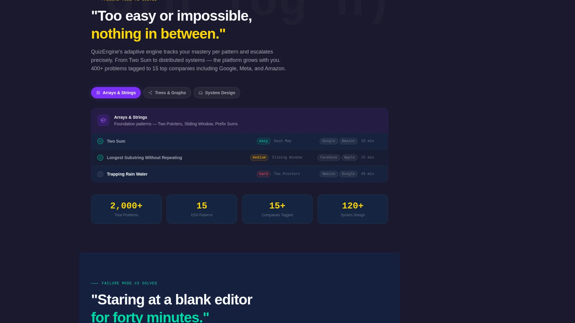 CS Practice & Quiz App Landing Page Template