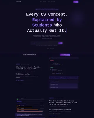 Computer Science Study Community Landing Page