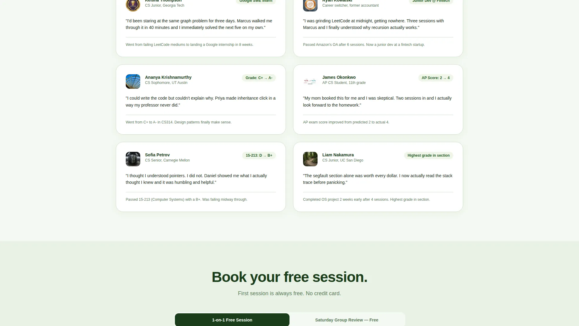 Computer Science Tutoring Landing Page Template