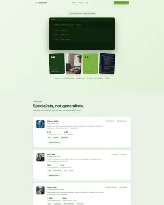 Computer Science Tutoring Landing Page Template