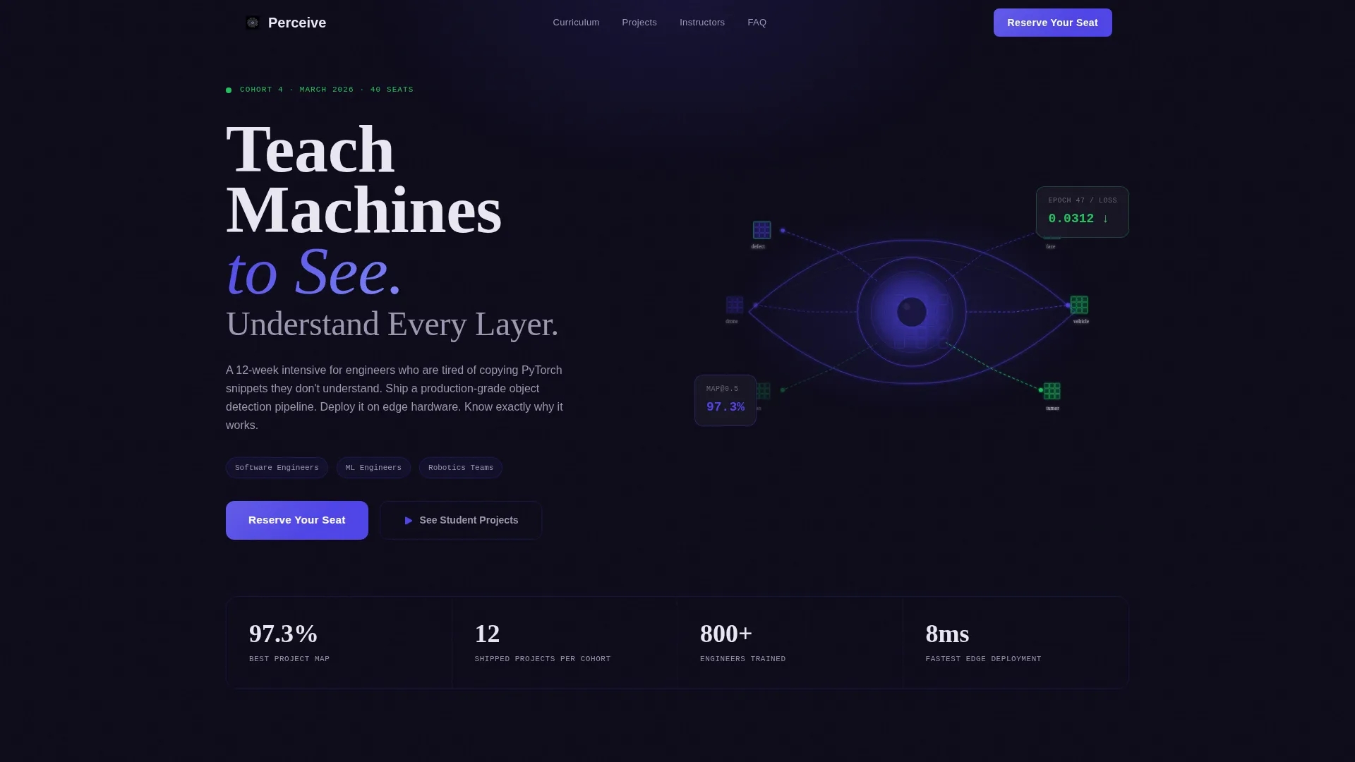 Computer Vision Course Landing Page Template