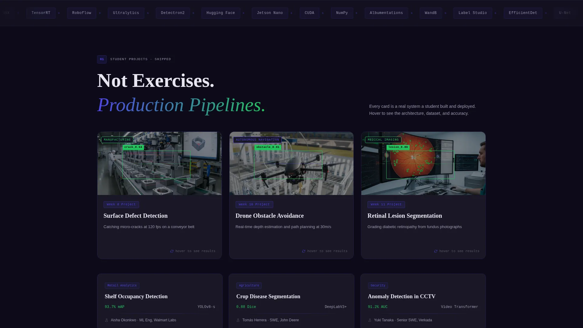 Computer Vision Course Landing Page Template