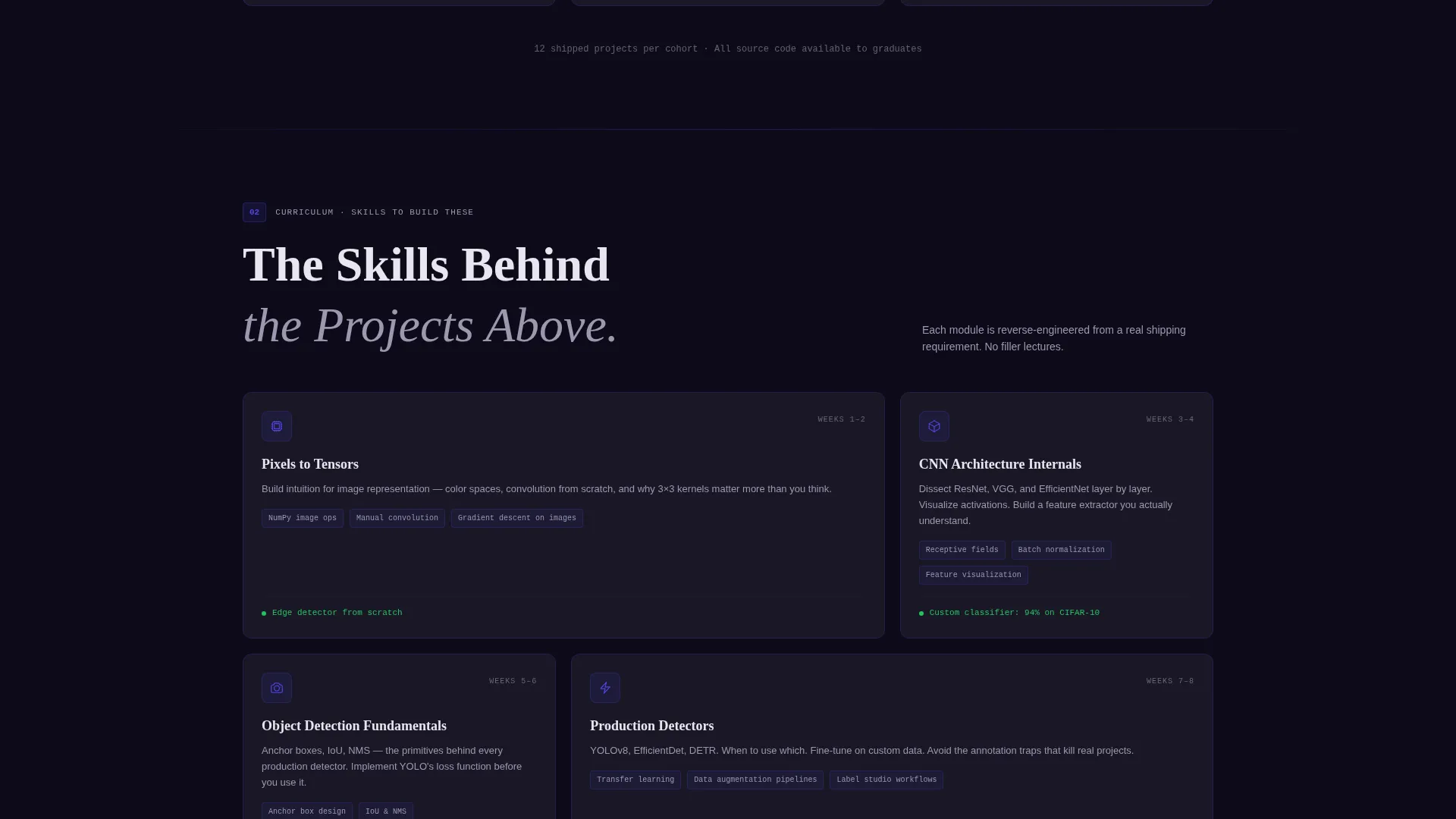 Computer Vision Course Landing Page Template