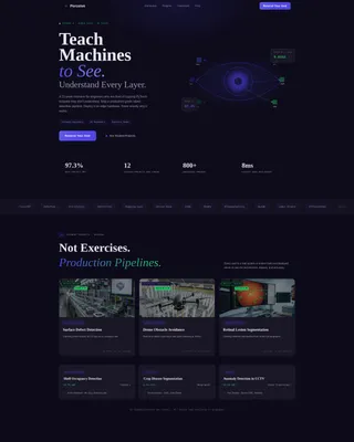 Computer Vision Course Landing Page Template