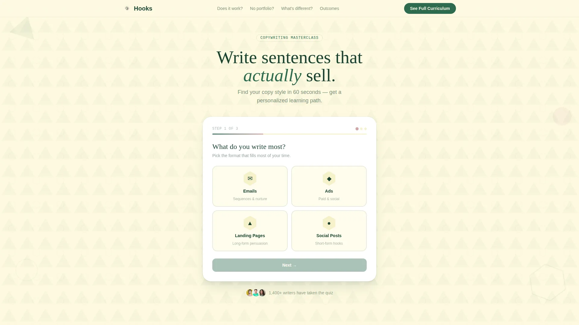 Persuasive Copywriting Course Landing Page Template