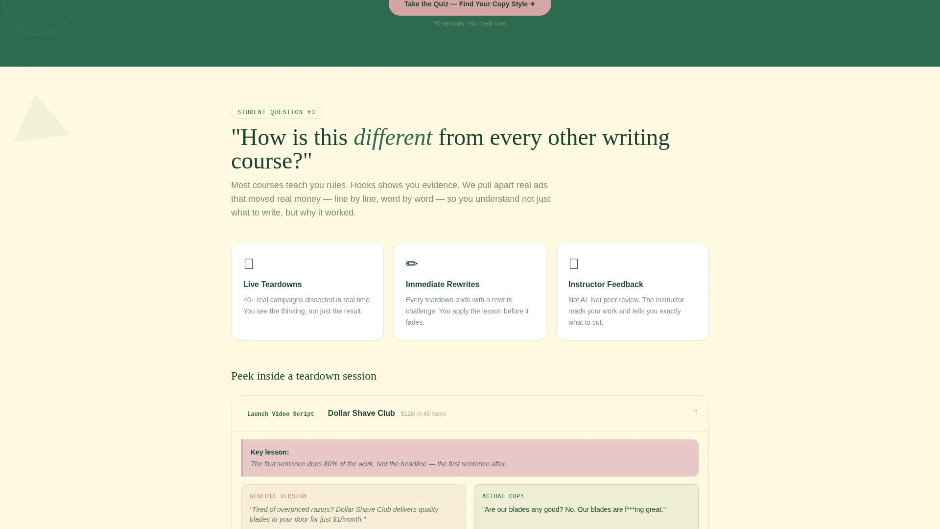 Persuasive Copywriting Course Landing Page Template