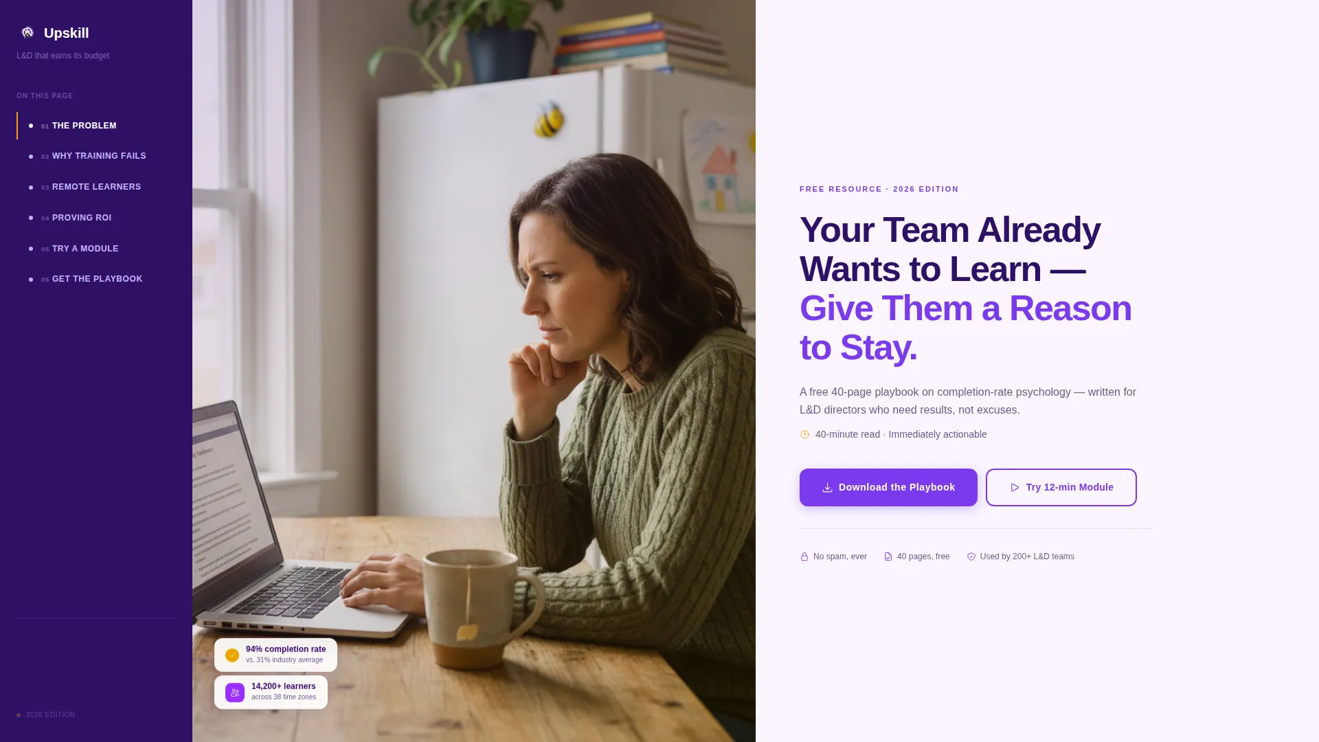 Corporate Training Landing Page Template