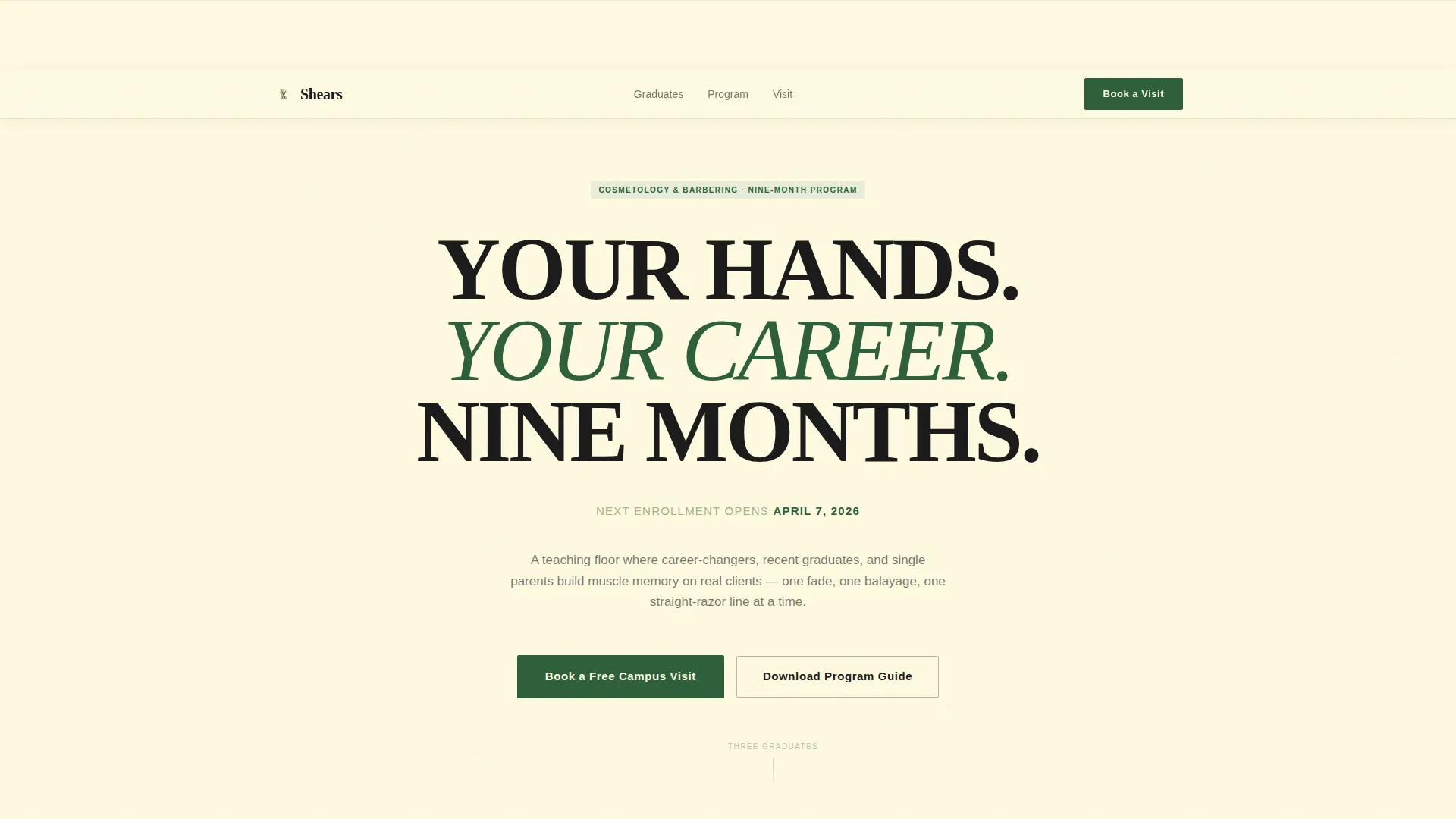 Cosmetology School Landing Page Template