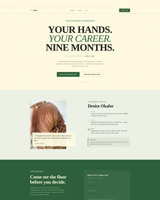Cosmetology School Landing Page Template