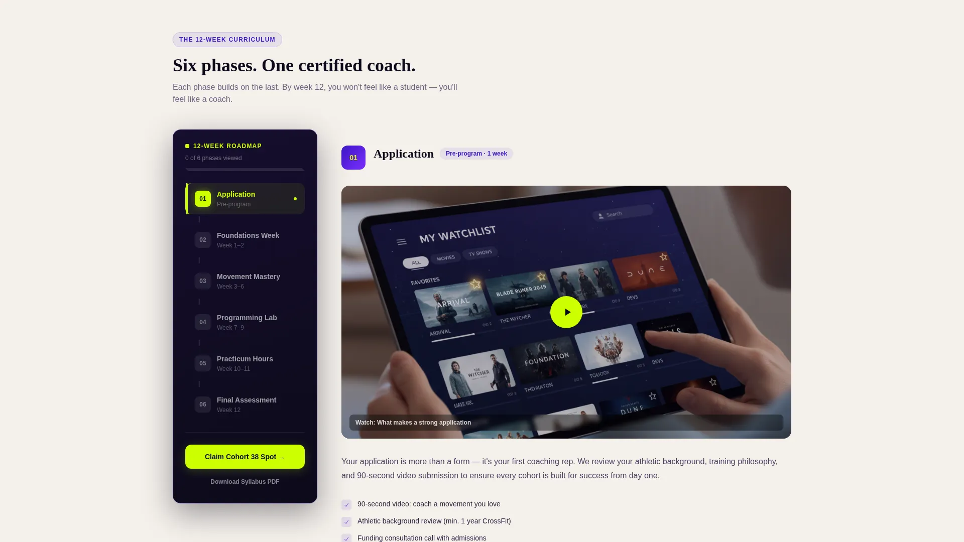 CrossFit Trainer Certification Landing Page Template