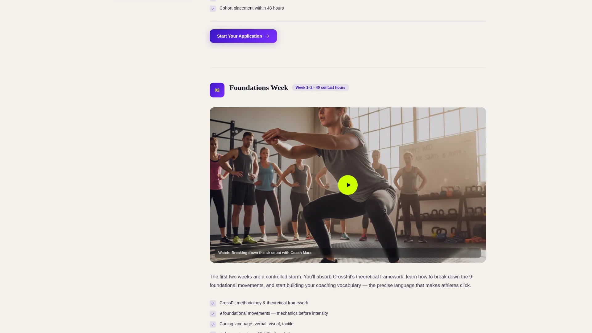 CrossFit Trainer Certification Landing Page Template