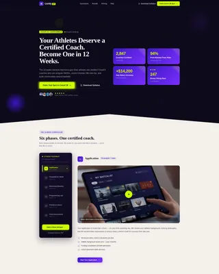 CrossFit Trainer Certification Landing Page Template