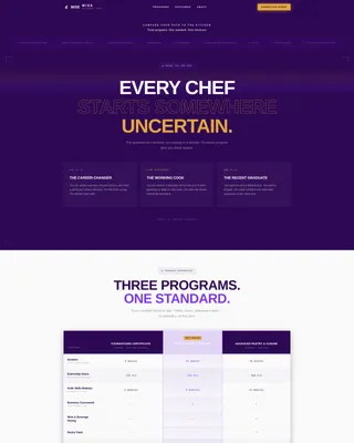 Culinary Arts Comparison Landing Page Template