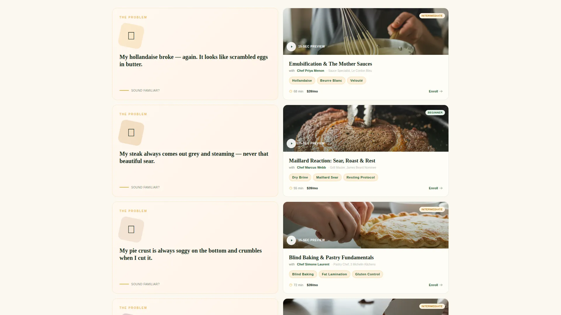 Playful Culinary Institute Landing Page Template