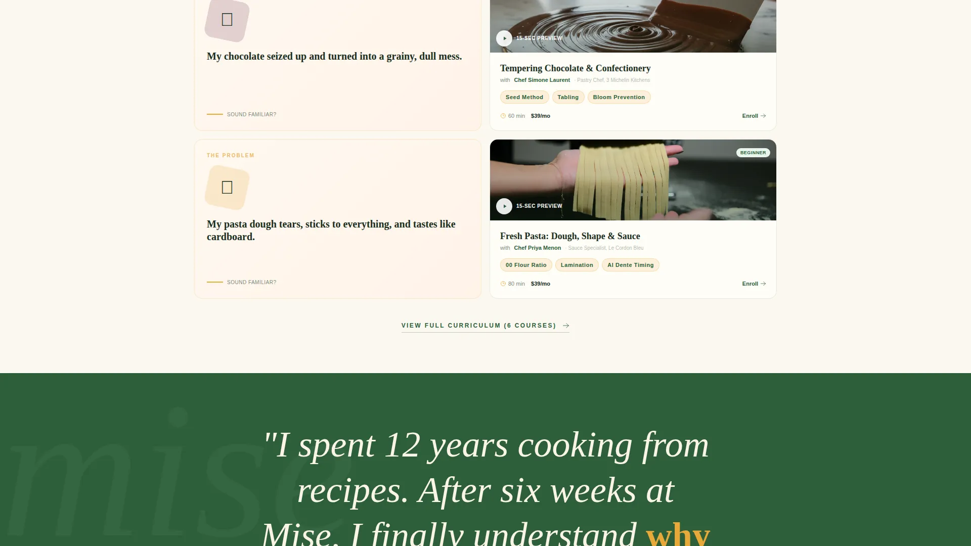 Playful Culinary Institute Landing Page Template