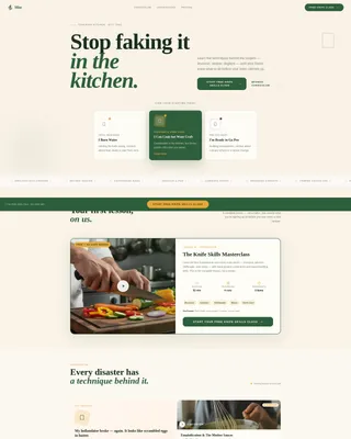 Playful Culinary Institute Landing Page Template