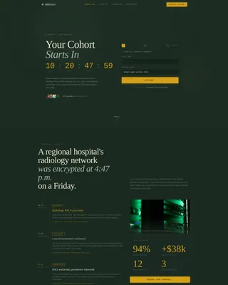 Cybersecurity Bootcamp Landing Page Template
