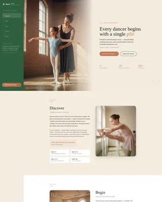 Elegant Dance Conservatory Landing Page Template
