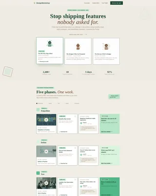 Design Thinking Course Landing Page Template