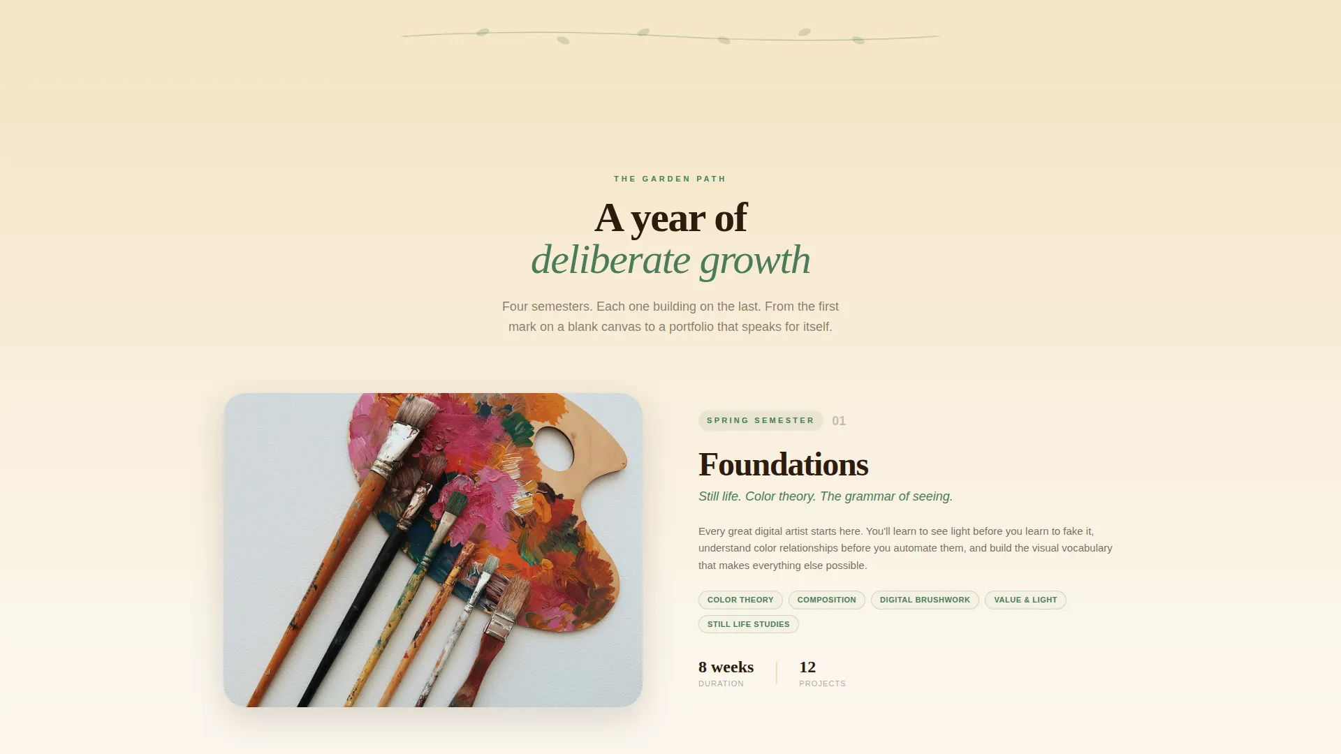 Digital Arts Academy Comparison Table Landing Page