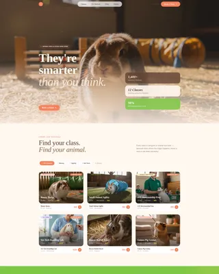 Rabbit & Small Animal Training School Landing Page
