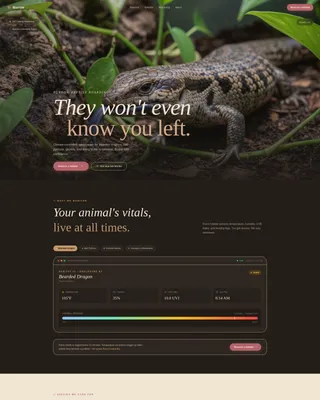 Reptile Boarding Landing Page Template