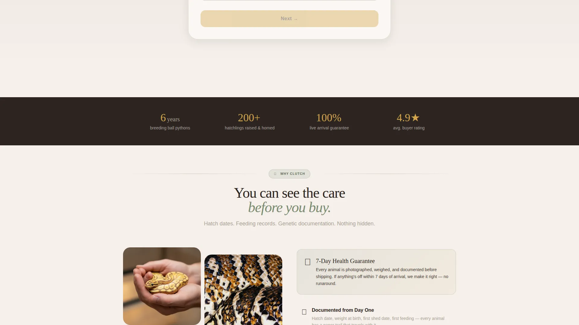 Reptile Breeder Landing Page Template