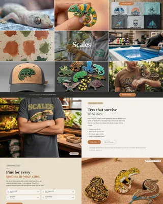 Artisan Reptile Clothing & Accessories Landing Page