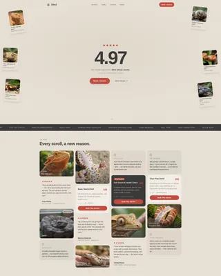 Reptile Grooming Service Landing Page Template