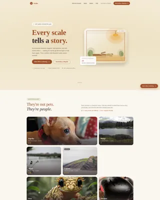 Reptile Rescue & Adoption Landing Page Template