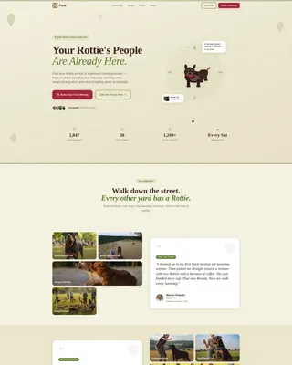 Rottweiler Community Landing Page Template