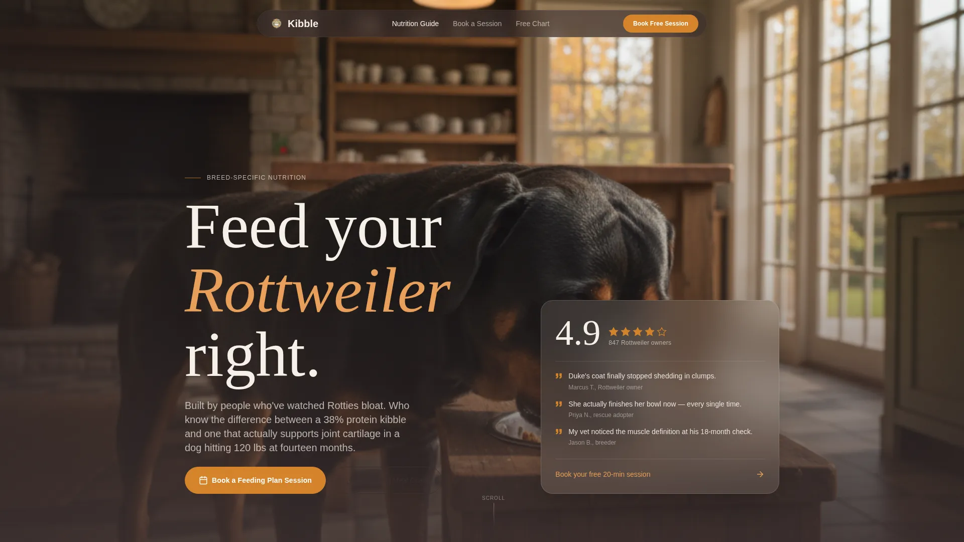 Diet Landing Page Template for Nutrition Guides