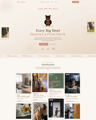 Rottweiler Rescue Adoption Landing Page Template