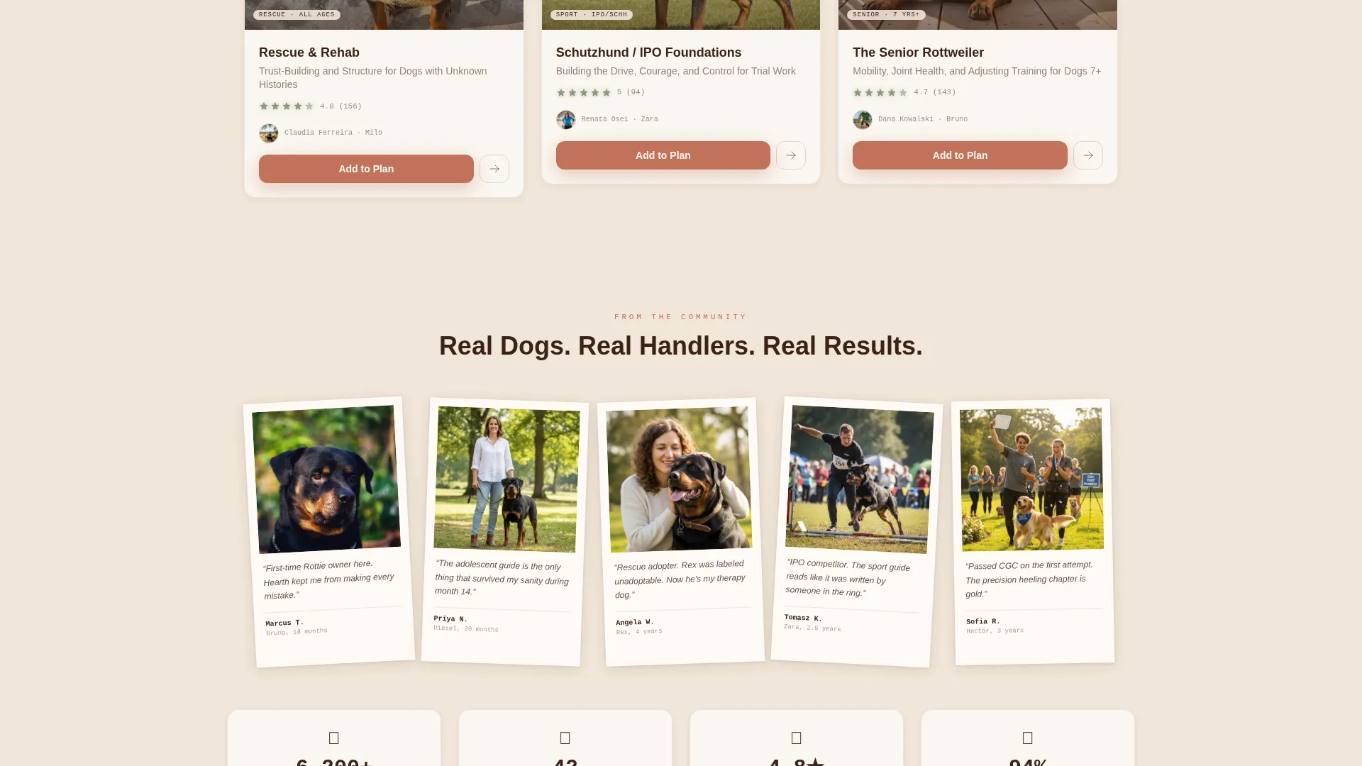 Rottweiler Training Guide Marketplace Landing Page