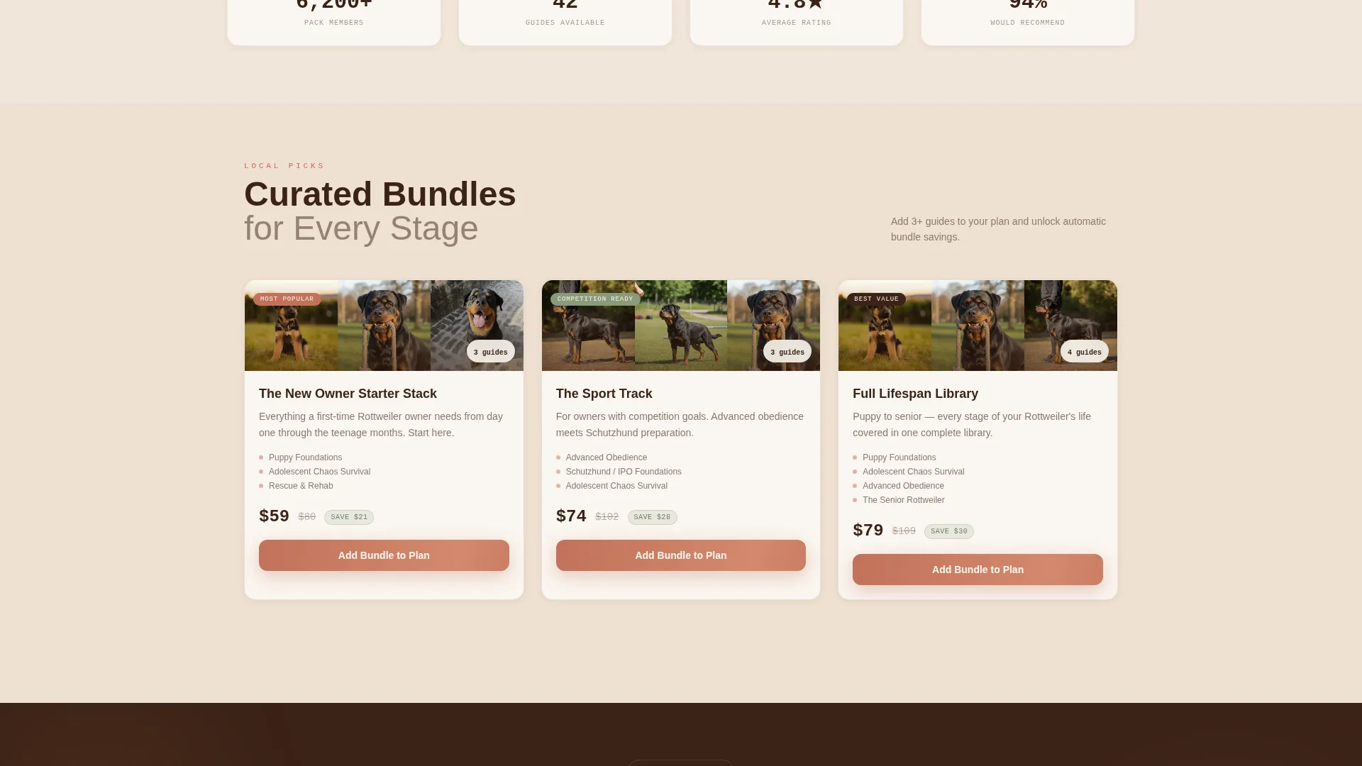 Rottweiler Training Guide Marketplace Landing Page