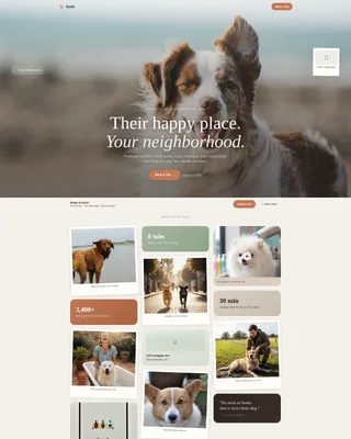 Self-Service Dog Wash Booking Landing Page Template