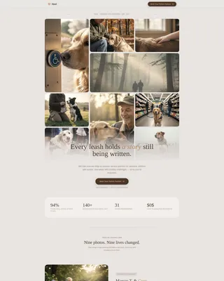 Advanced Pet Training & Behavior Portfolio & Case Study Website Template