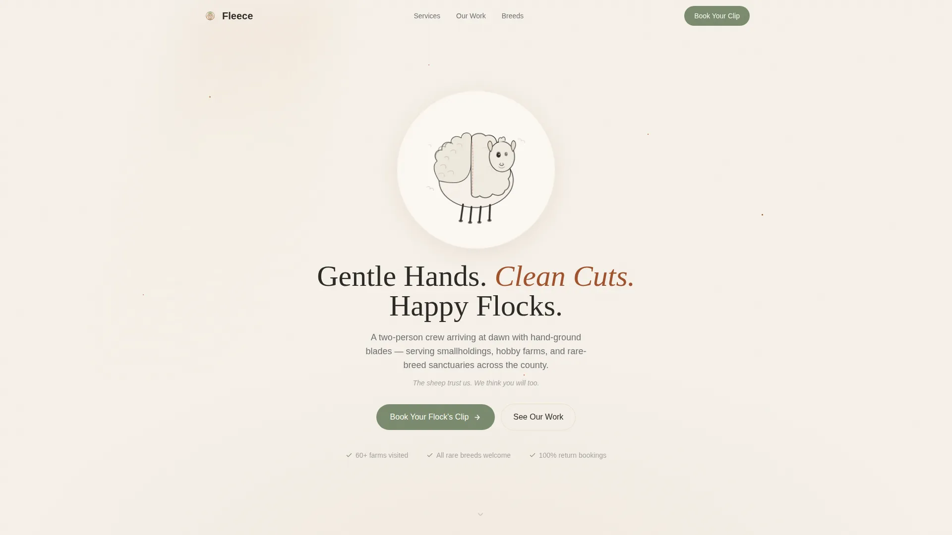 Specialist Livestock & Farm Animal Appointment Booking Website Template