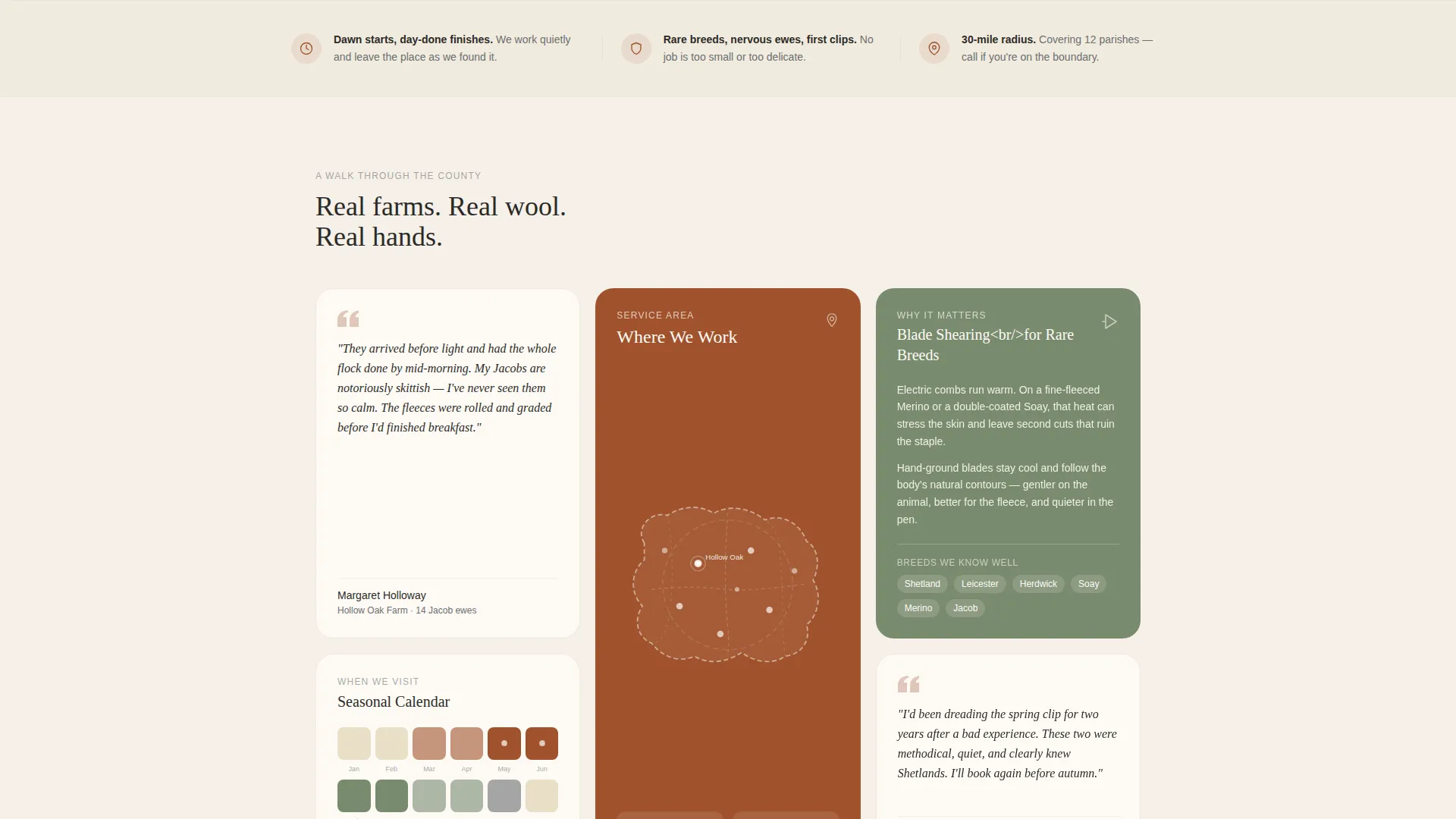 Specialist Livestock & Farm Animal Appointment Booking Website Template