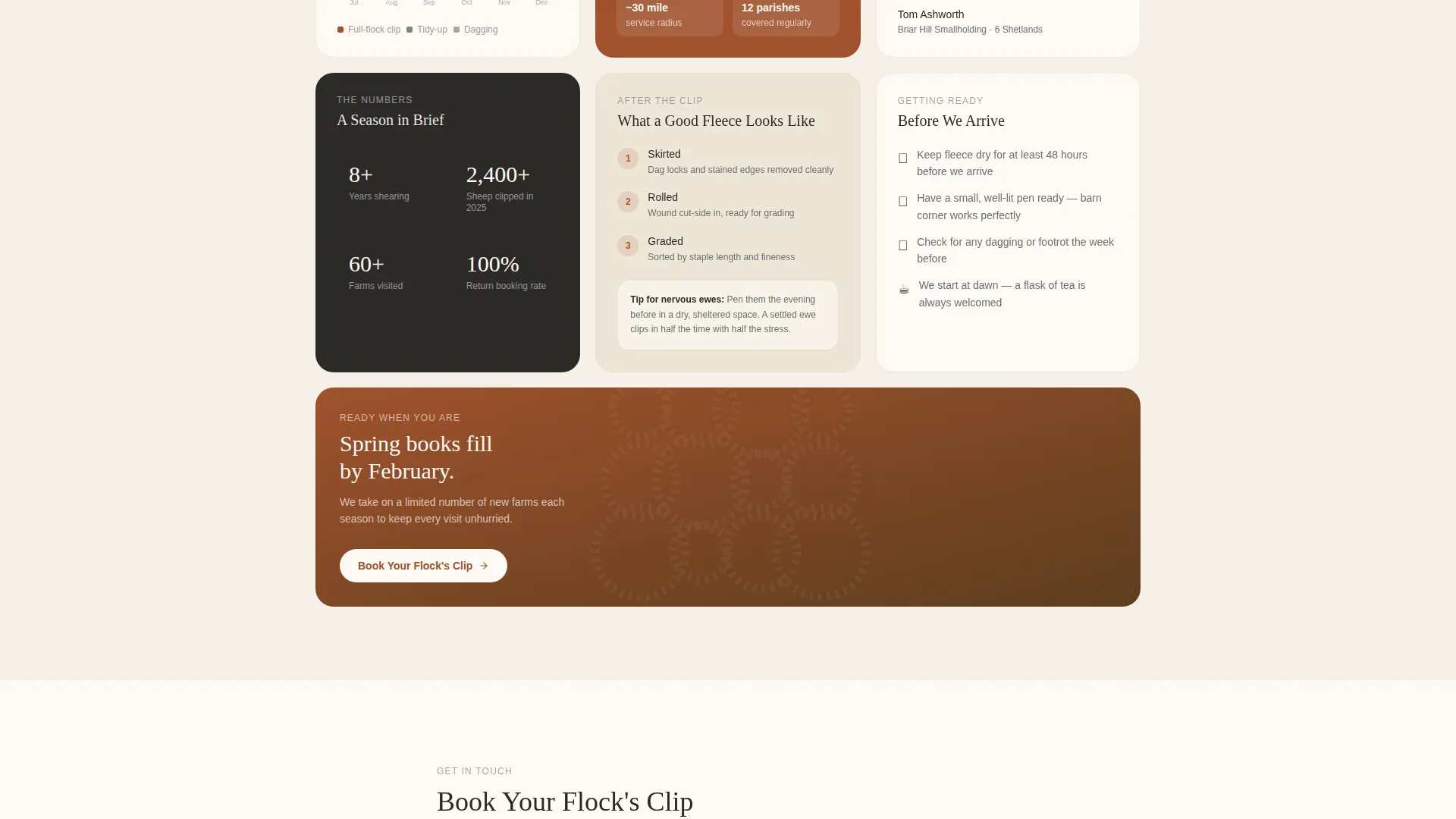 Specialist Livestock & Farm Animal Appointment Booking Website Template