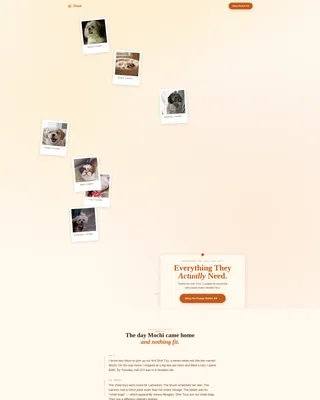 Artisan Shih Tzu Puppy Supplies Landing Page Template