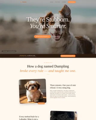 Shih Tzu Training Landing Page Template